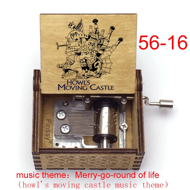 Wooden Hand-Cranked Music Box | Howl's Moving Castle | 10 MOQ | Custom