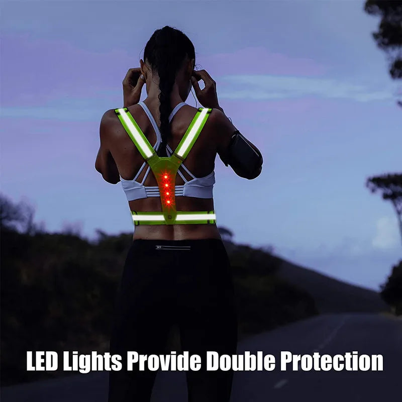 Custom ANSI Class 2 LED Reflective Vest with Logo | MOQ 1 pc