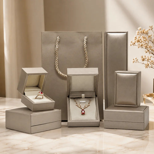 Custom PU Leather Jewelry Boxes with Logo | MOQ 100