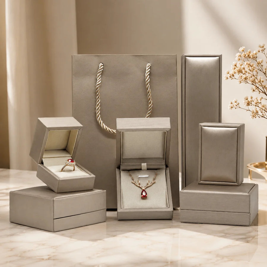 Custom PU Leather Jewelry Boxes with Logo | MOQ 100