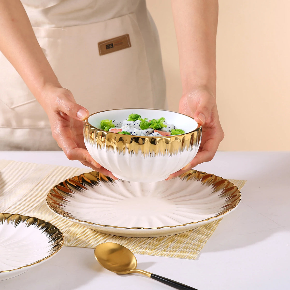 Custom Ceramic Tableware Set with Logo | 200 MOQ