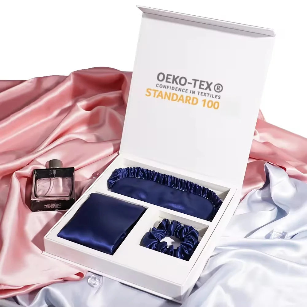 Custom 6A Grade Silk Gift Set with Logo | 2 MOQ