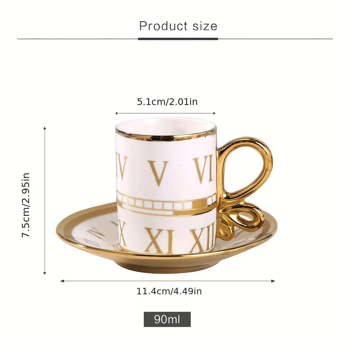 Custom Porcelain Coffee Cup | Luxury Espresso Cup Saucer Set