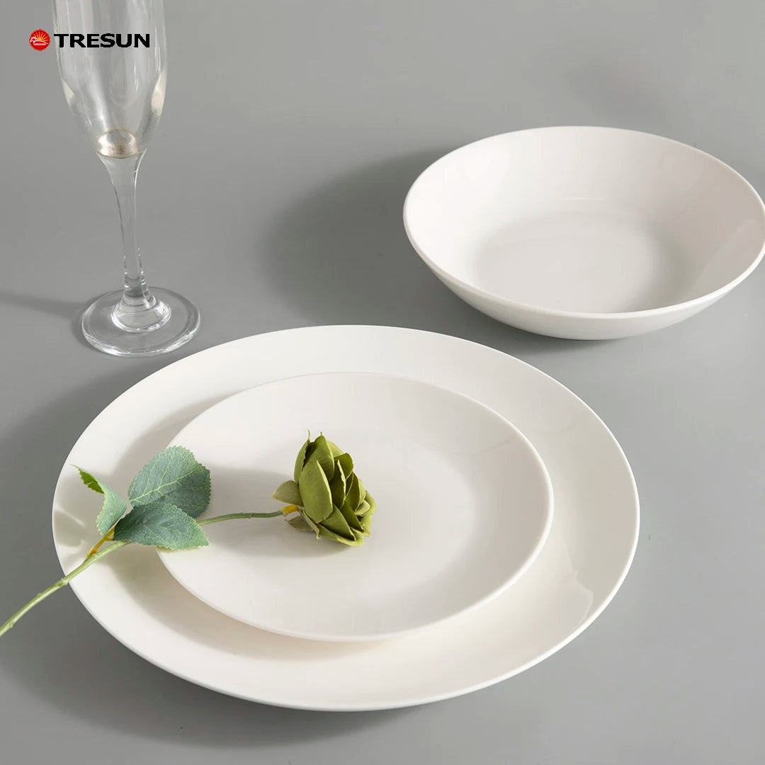 Custom Porcelain Plates | 24 MOQ | Dishwasher/Microwave Safe