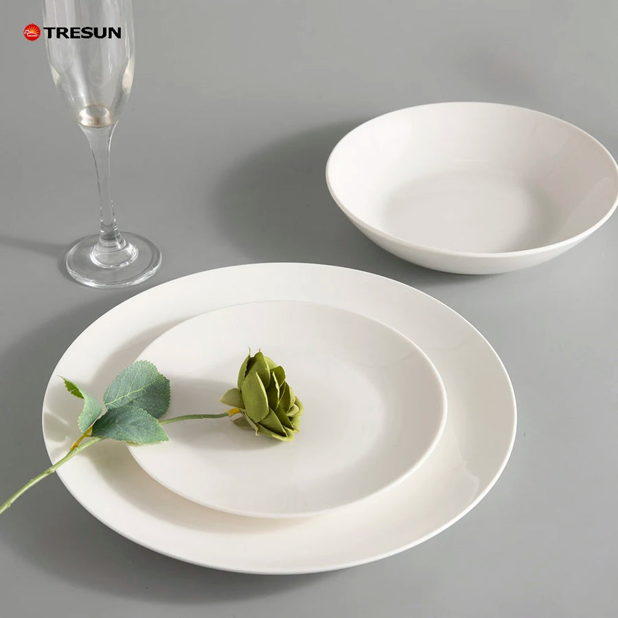 Custom Porcelain Plates | 24 MOQ | Dishwasher/Microwave Safe