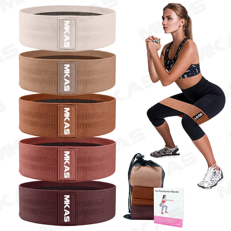 Custom Fabric Resistance Band Set for Studio Workouts, Wellness Kits & Branded Fitness Programs