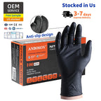 510K Certified Nitrile Gloves 9" Black | Medical Food Tattoo Safety | Bulk Wholesale