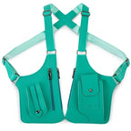 Vintage PU Chest Sling Bag | Embossed Logo Anti-Theft