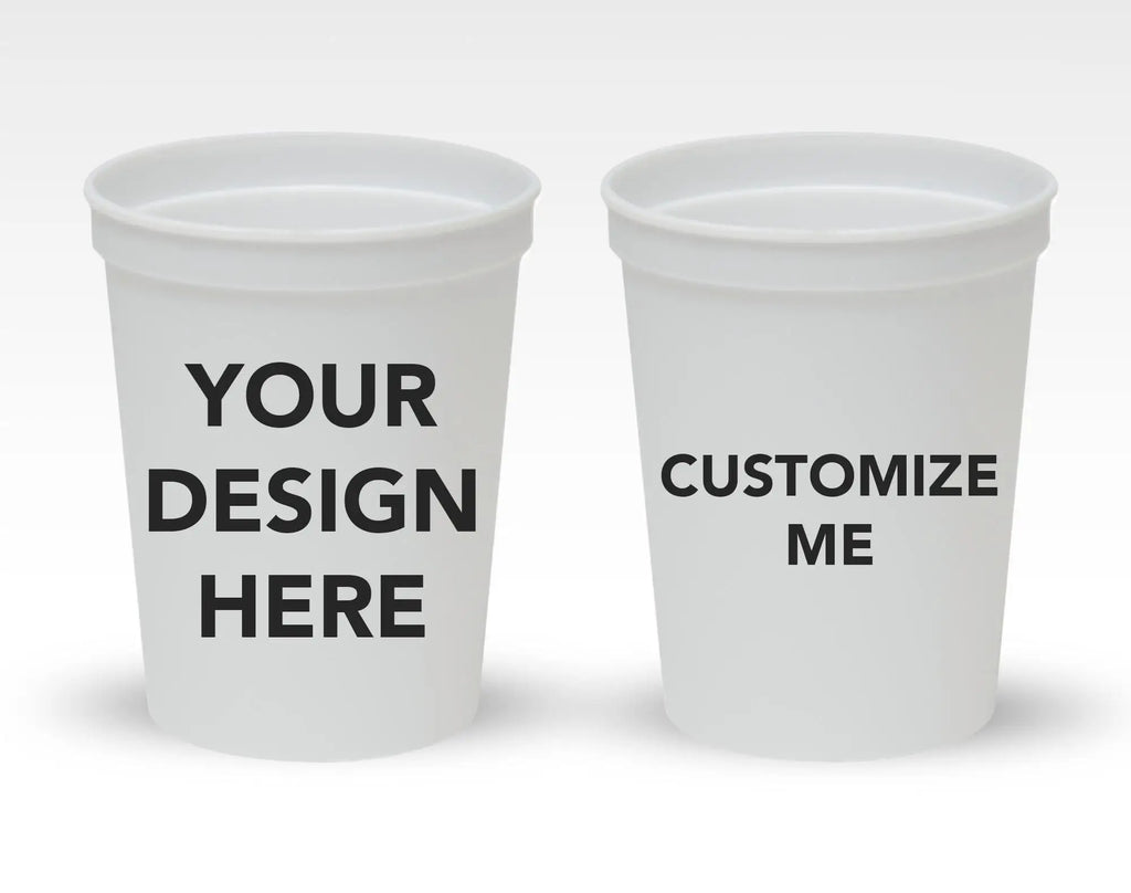 Custom 16oz PS Plastic Stadium Cups with Logo | 100 MOQ BPA-Free Reusable