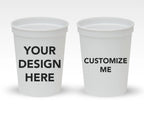Custom 16oz PS Plastic Stadium Cups with Logo | 100 MOQ BPA-Free Reusable