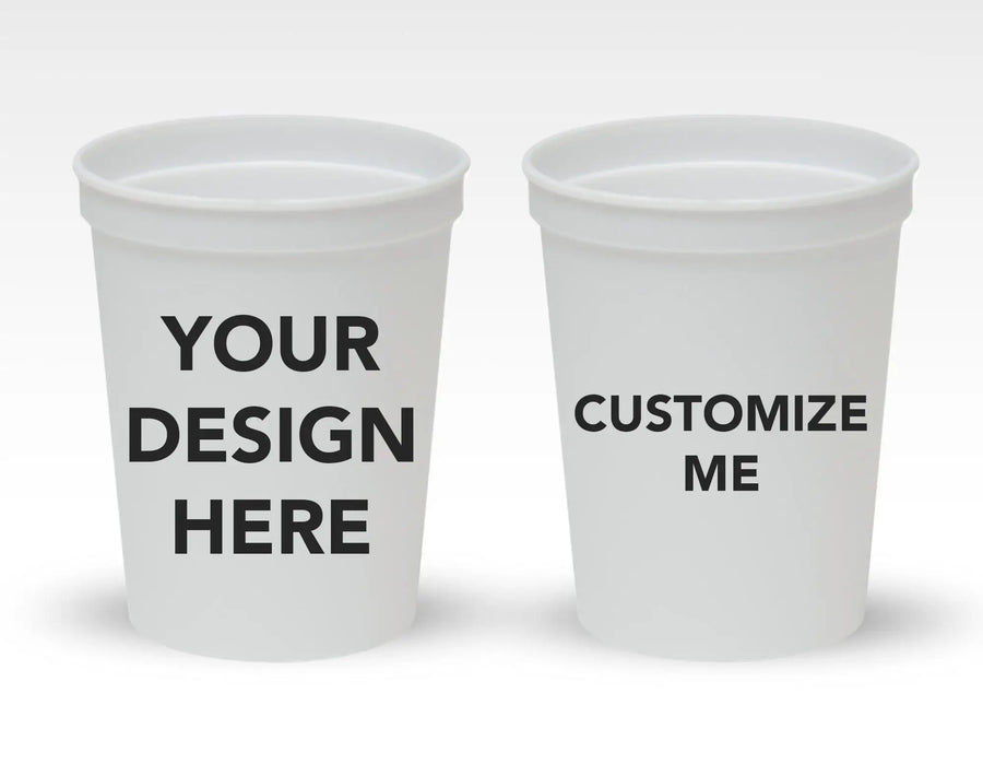 Custom 16oz PS Plastic Stadium Cups with Logo | 100 MOQ BPA-Free Reusable