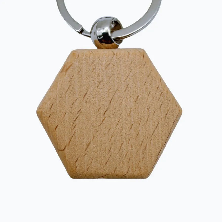 Custom Solid Wood Keychains | Laser Engraved Logo | 1,000-Piece MOQ | Promotional & Hospitality