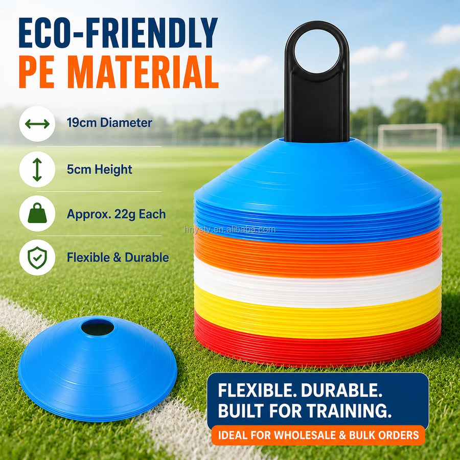 Custom Football Agility Cones with Logo | Bulk MOQ 200