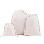 Custom Canvas Drawstring Bags with Logo | 100 MOQ for Jewelry & Gift Packaging
