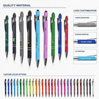 Custom Metal Stylus Pen with Logo | 2-in-1 Ballpoint MOQ 100