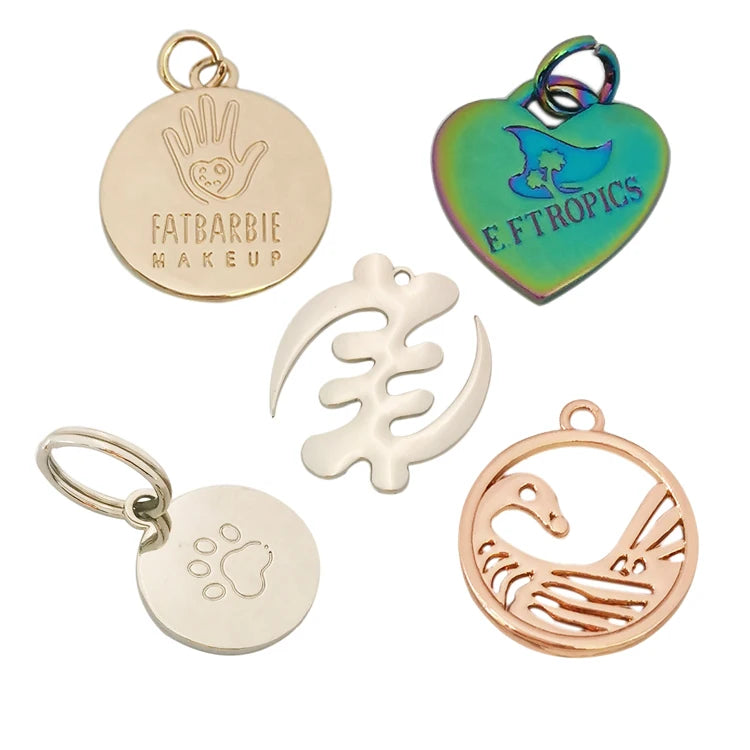 Custom Die-Cast Metal Pendant Charms with Logo | MOQ 100 Pieces