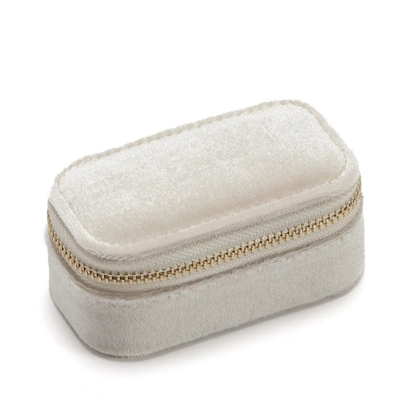 Custom Velvet Zipper Jewelry Box Wholesale | 50 MOQ Luxury Packaging