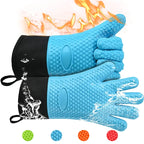 Heat Resistant Silicone Oven Mitts | Food Grade BBQ Gloves