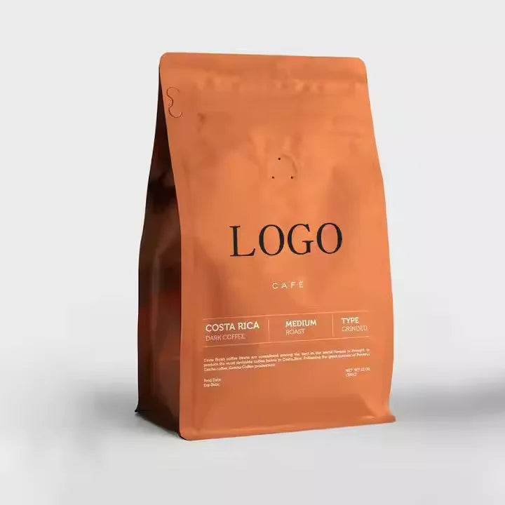 Custom Coffee Bags | 5,000 Pcs MOQ, Valve + Zipper | Food-Grade