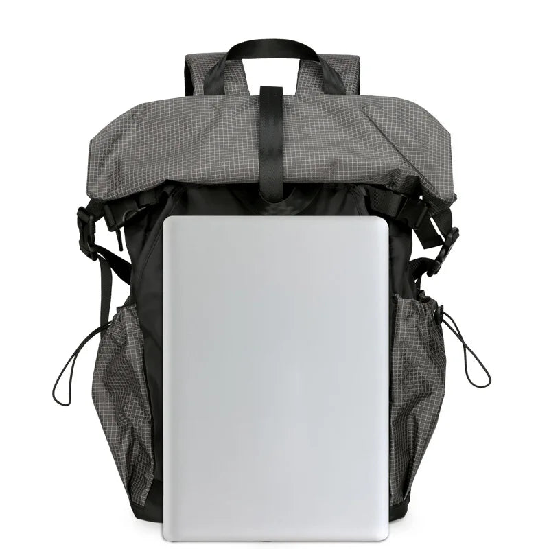 Modern Foldable Roll-Top Nylon Backpack | Unisex School & Travel