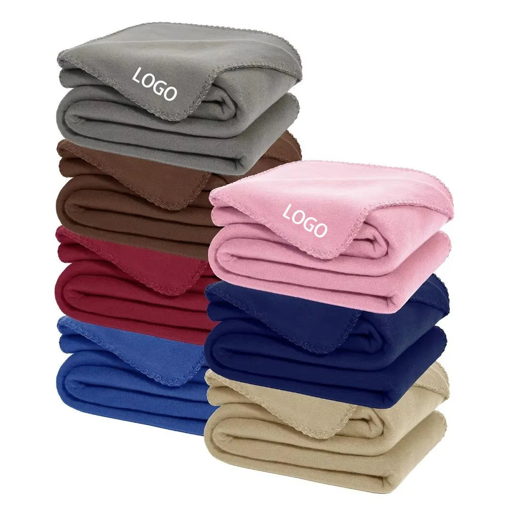 Custom Polar Fleece Blanket 300pcs MOQ | 180gsm, Anti-Pilling, AZO Free for Indoor/Outdoor Promotion