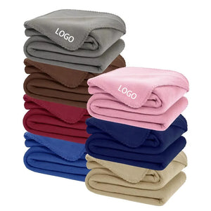 Custom Polar Fleece Blanket 300pcs MOQ | 180gsm, Anti-Pilling, AZO Free for Indoor/Outdoor Promotion