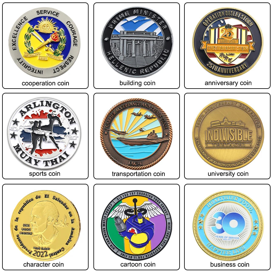Custom 3D Challenge Coins Zinc Alloy | Gold Silver Plated | 50pc MOQ