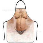 Waterproof Polyester Apron | 3D Printed Cartoon Barbecue Apron