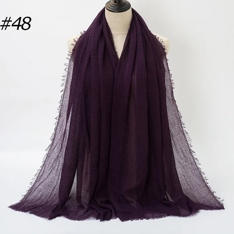 Wholesale Polyester Scarves: 105 Colors, 10-Day Lead, 90x180cm | Spring/Summer Women's Fashion