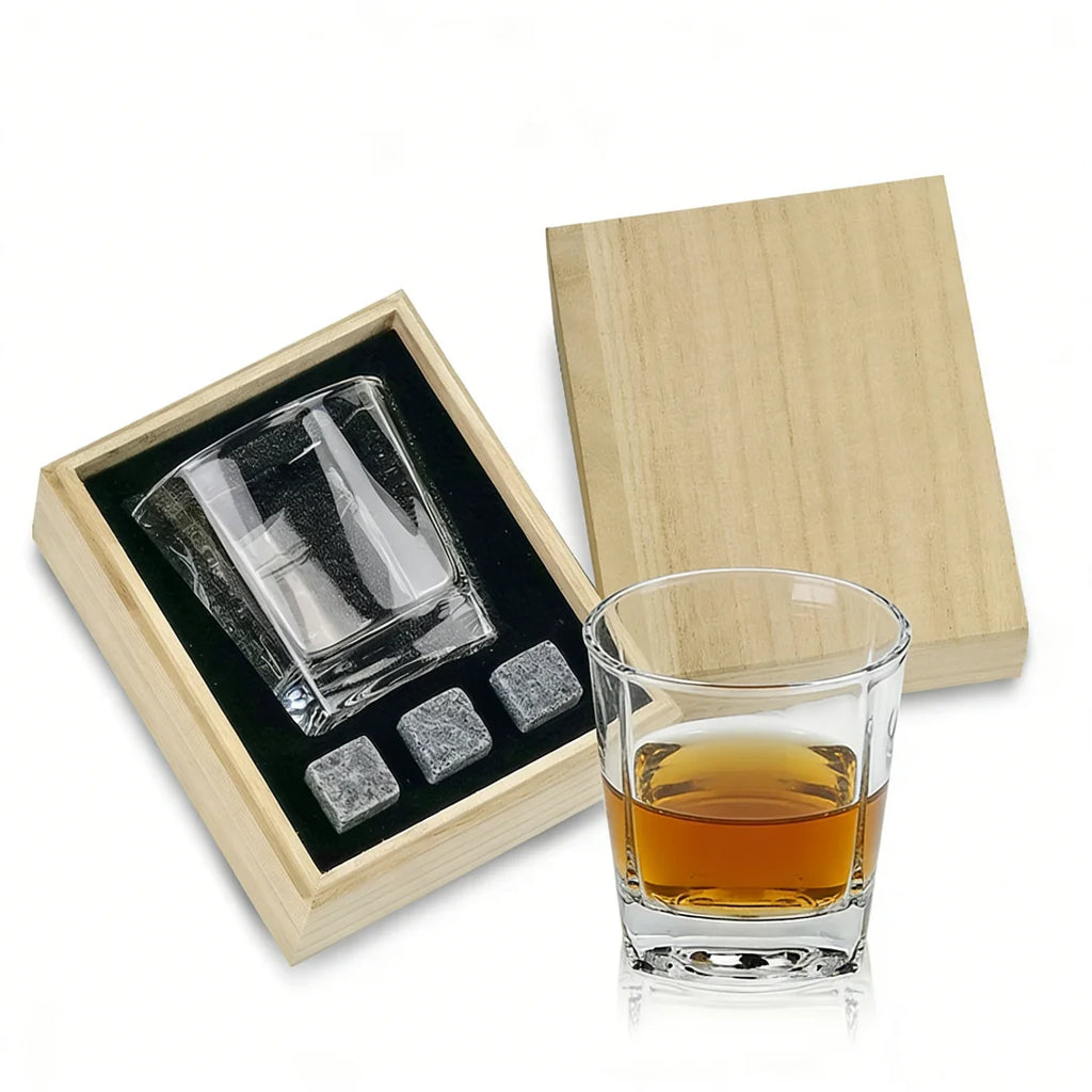 Custom Whiskey Glass Set with Logo | LFGB Certified | 24 MOQ