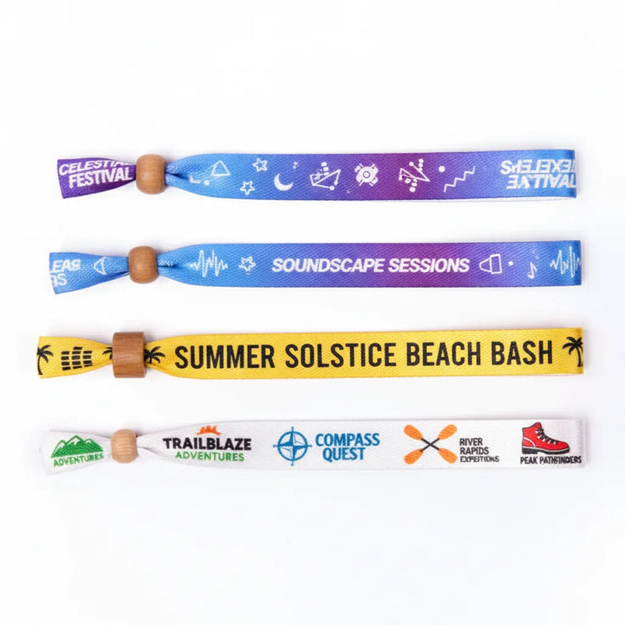 Custom Sublimation Fabric Wristbands | No Minimum MOQ 350×15mm Events