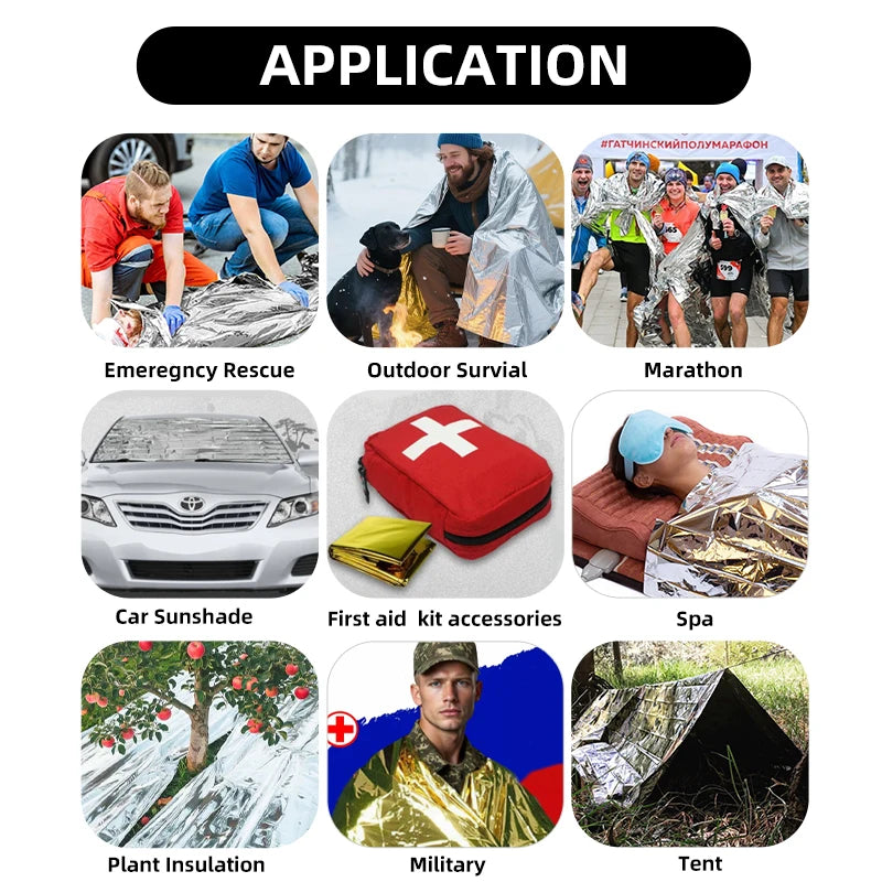 Custom Emergency Blanket 12 Micron | 3,000 Pcs MOQ Mylar Rescue Sheet