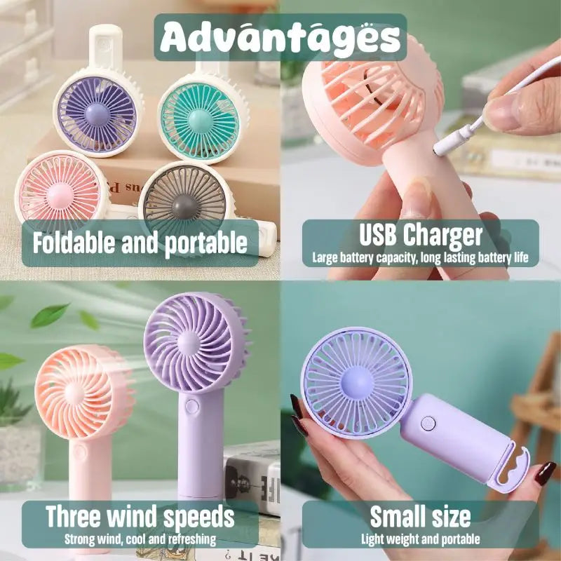 Custom Outdoor USB Portable Mini Cooling Fan with Logo | MOQ 100