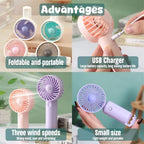Custom Outdoor USB Portable Mini Cooling Fan with Logo | MOQ 100