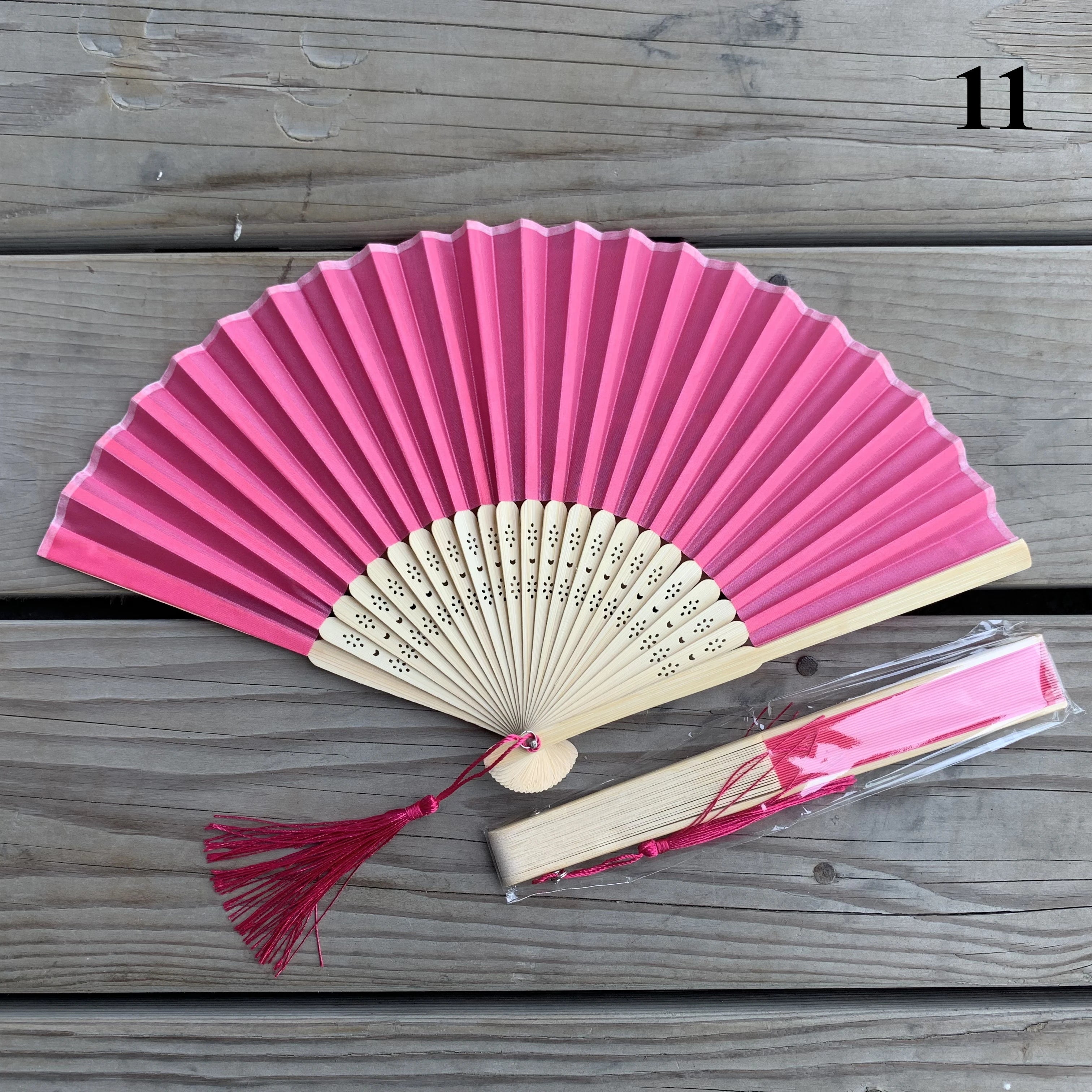 Custom Bamboo Hand Fans with Logo – 100 MOQ, 7-Day Lead