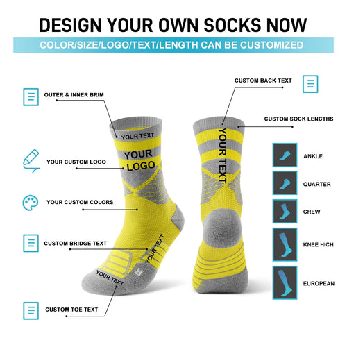 Custom Anti-Odor Sports Socks with Logo | 100 MOQ Bioserica