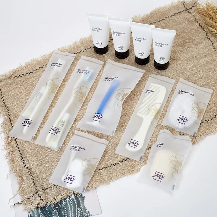 Custom Hotel Amenities Set — GMPC, ISO 22716, 3,000 MOQ