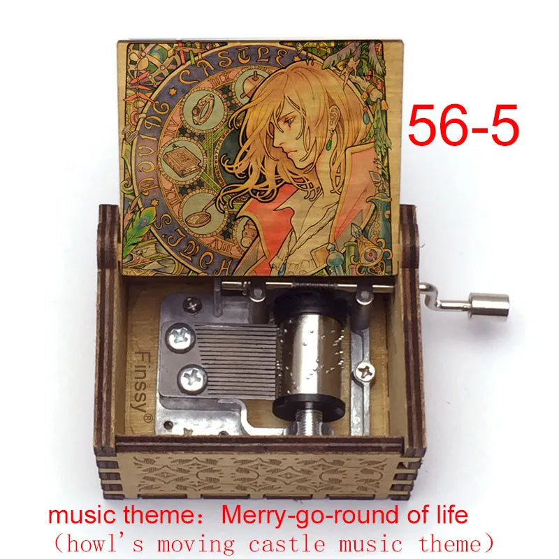 Wooden Hand-Cranked Music Box | Howl's Moving Castle | 10 MOQ | Custom