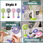 Custom Outdoor USB Portable Mini Cooling Fan with Logo | MOQ 100