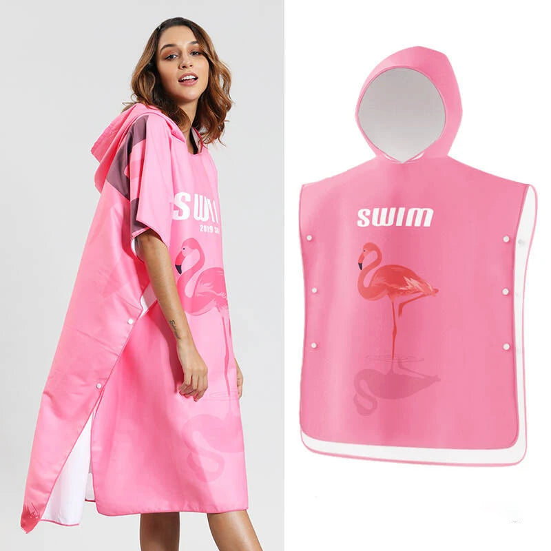 Custom Synthetic Anti-Odor Beach Changing Robe Poncho