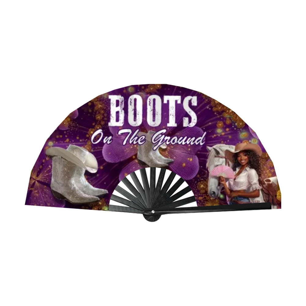 Custom Bamboo Hand Fan | Clacking Sublimation Fan | Personalized Event Giveaway