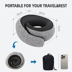 Custom Logo Memory Foam Travel Neck Pillow for Cars & Airplanes