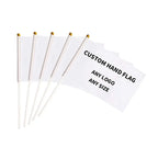 Custom Hand Held Waving Flags | 100 MOQ | 5 Day Lead Time | Polyester