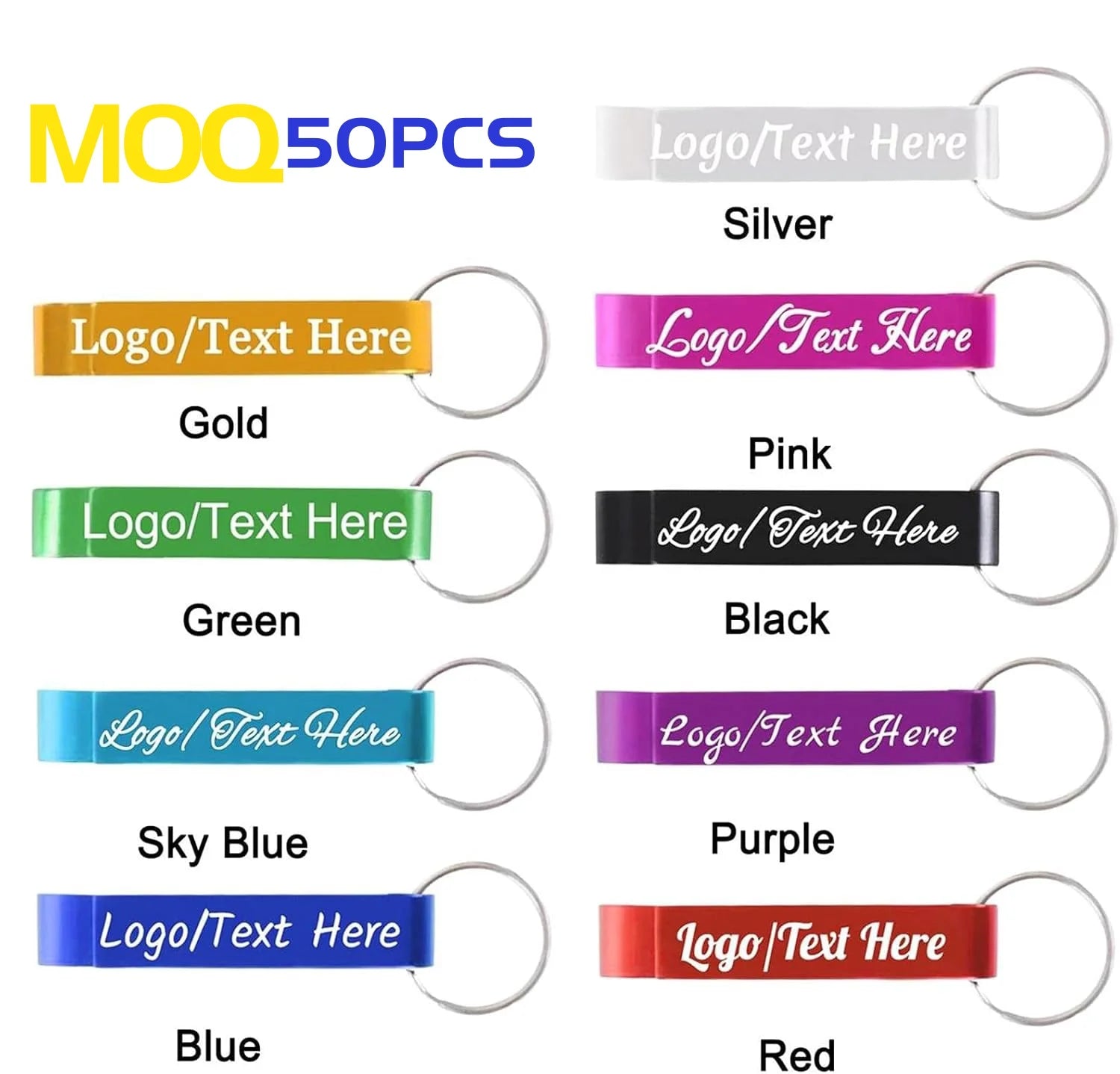 Custom Aluminum Alloy Bottle Openers | 100-Piece MOQ & 7-Day Lead Time | Laser Engraved Logo