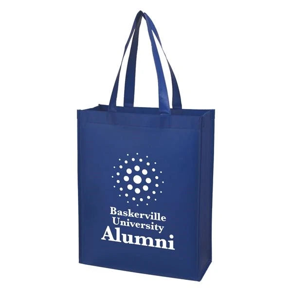 Custom Non-Woven Tote Bags with Handles – Heavy Duty Eco-Friendly Shopping Bags for Trade Shows & Promotional Events