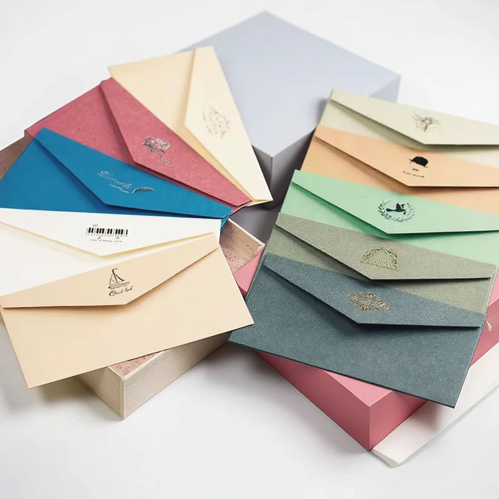 Custom Pearl Paper Envelopes | 11x22cm / 15.5x15.5cm | CMYK Printing | 500 MOQ
