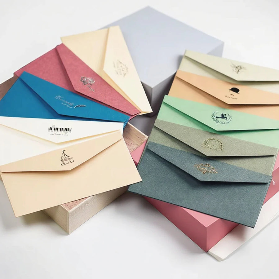 Custom Pearl Paper Envelopes | 11x22cm / 15.5x15.5cm | CMYK Printing | 500 MOQ