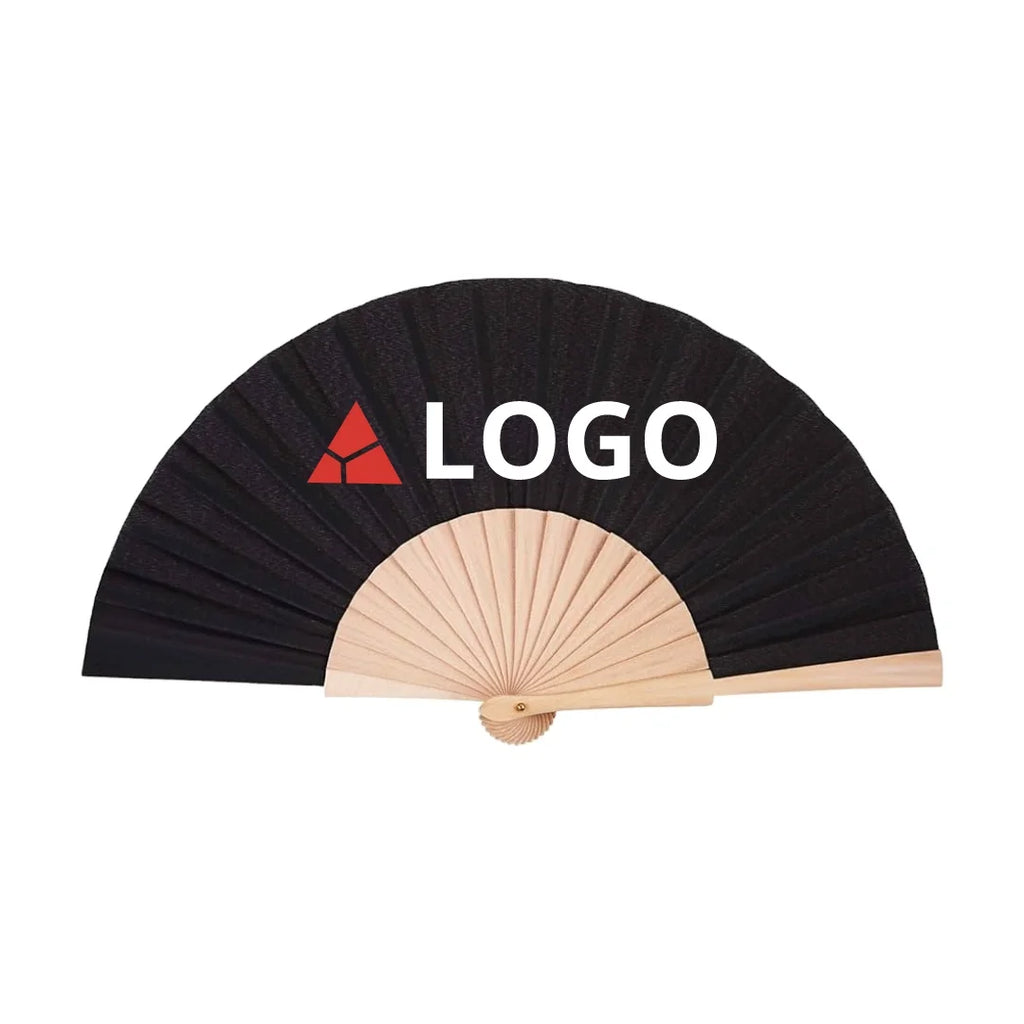 Custom Wooden Hand Fan | Foldable Wood Handle Fan | Bulk Corporate Events