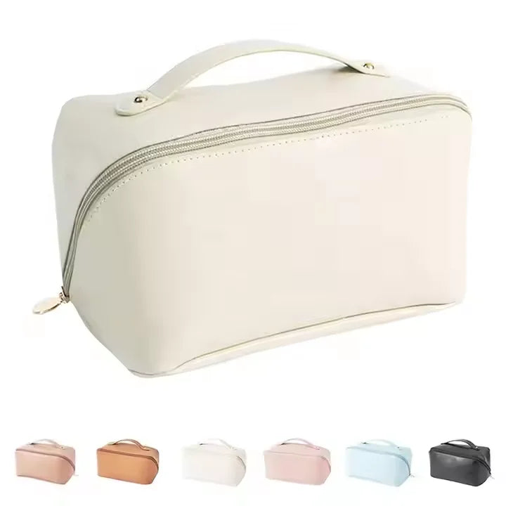 Custom PU Leather Cosmetic Bags | Free Logo at 500 MOQ