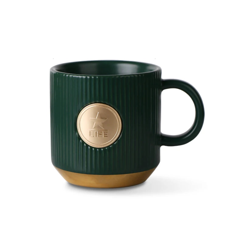 3D Embossed Metal Logo Mugs | 300 MOQ | 15-Day Lead Time